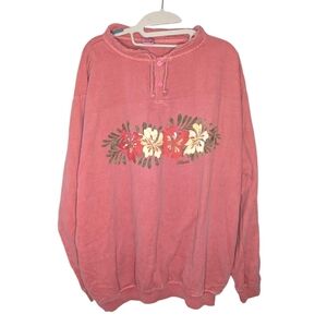 Vintage Hawaiian original crazy shirt hibiscus dyed Floral shirt womens L